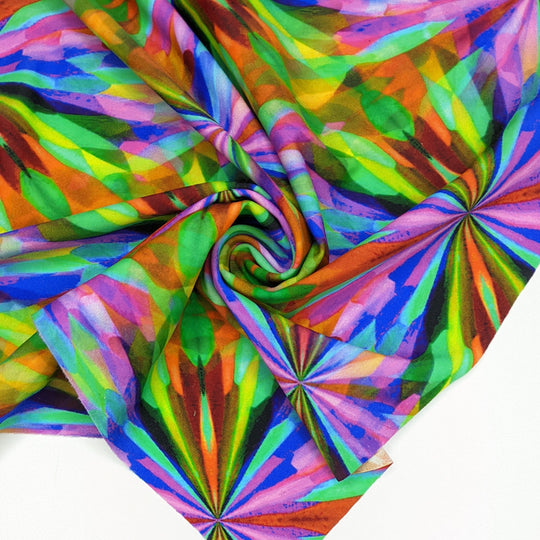 Kaleidoscope Trip - Poly Knit - Multi Abstract - 1.8M Bundle
