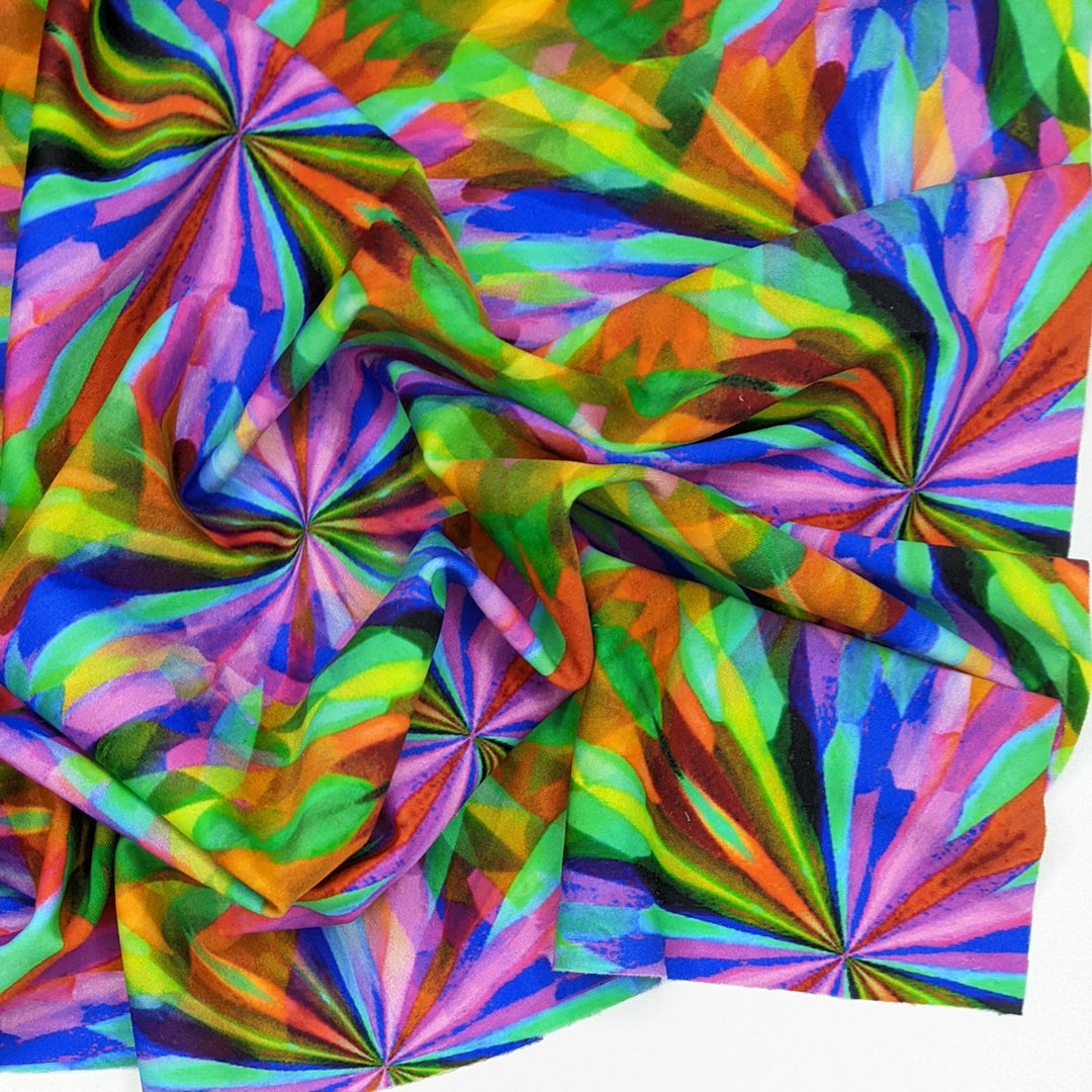 Kaleidoscope Trip - Poly Knit - Multi Abstract - 1.8M Bundle