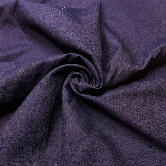 Contrasting Top Stitching - Denim Cotton/Spandex Woven - Dark Purple - 2.15M Bundle