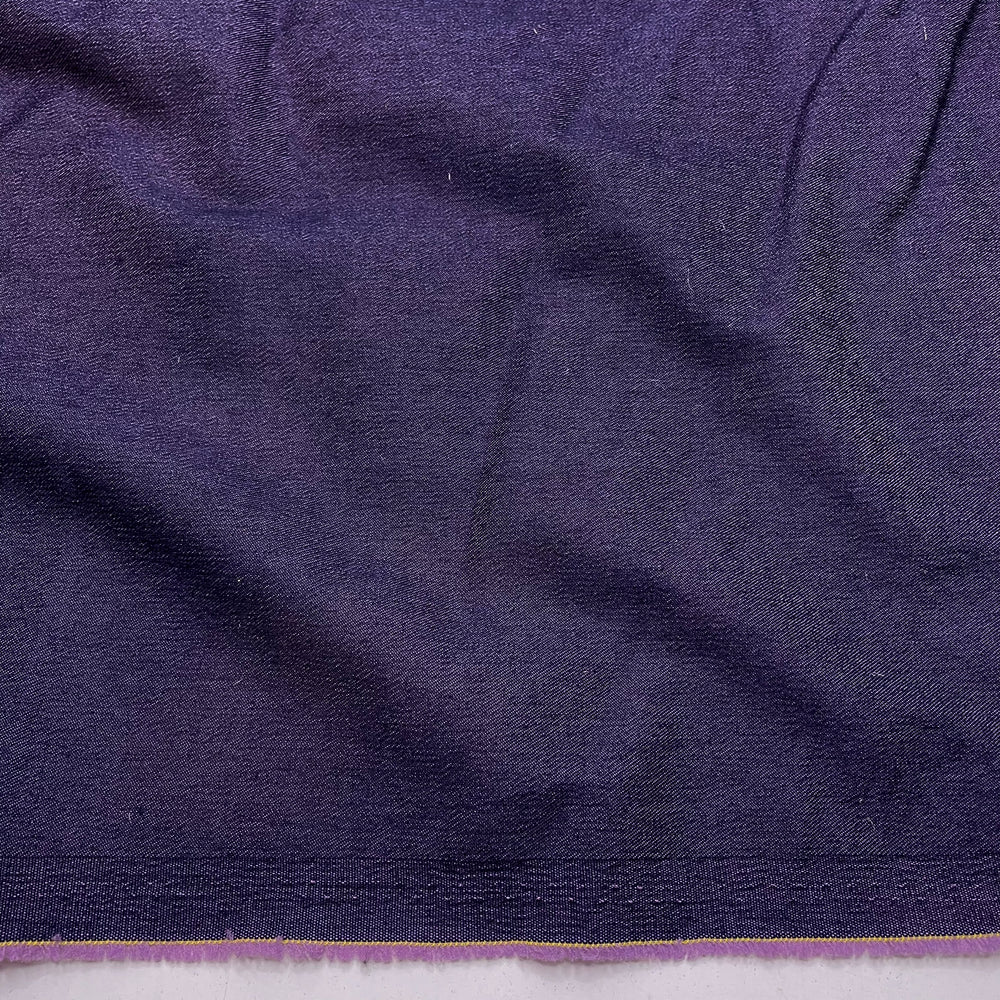 Contrasting Top Stitching - Denim Cotton/Spandex Woven - Dark Purple - 2.15M Bundle