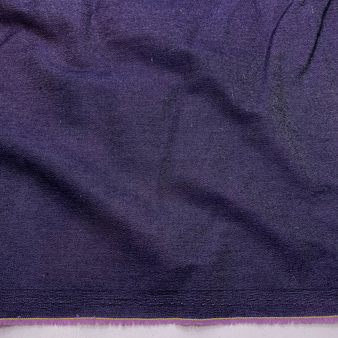 Contrasting Top Stitching - Denim Cotton/Spandex Woven - Dark Purple - 2.15M Bundle
