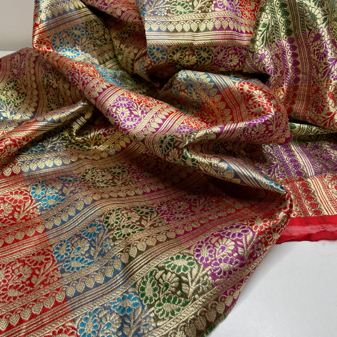 UB - Animal Magnetism - Jacquard Acrylic Woven - Gold Multi Floral - 0.6M Bundle