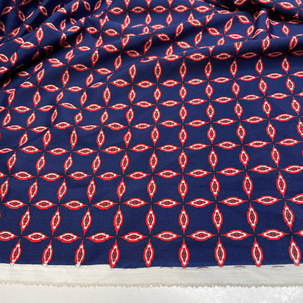 UB - Hypnotic Allure - Poly Woven - Navy/Red Geometric - 4.5M Bundle