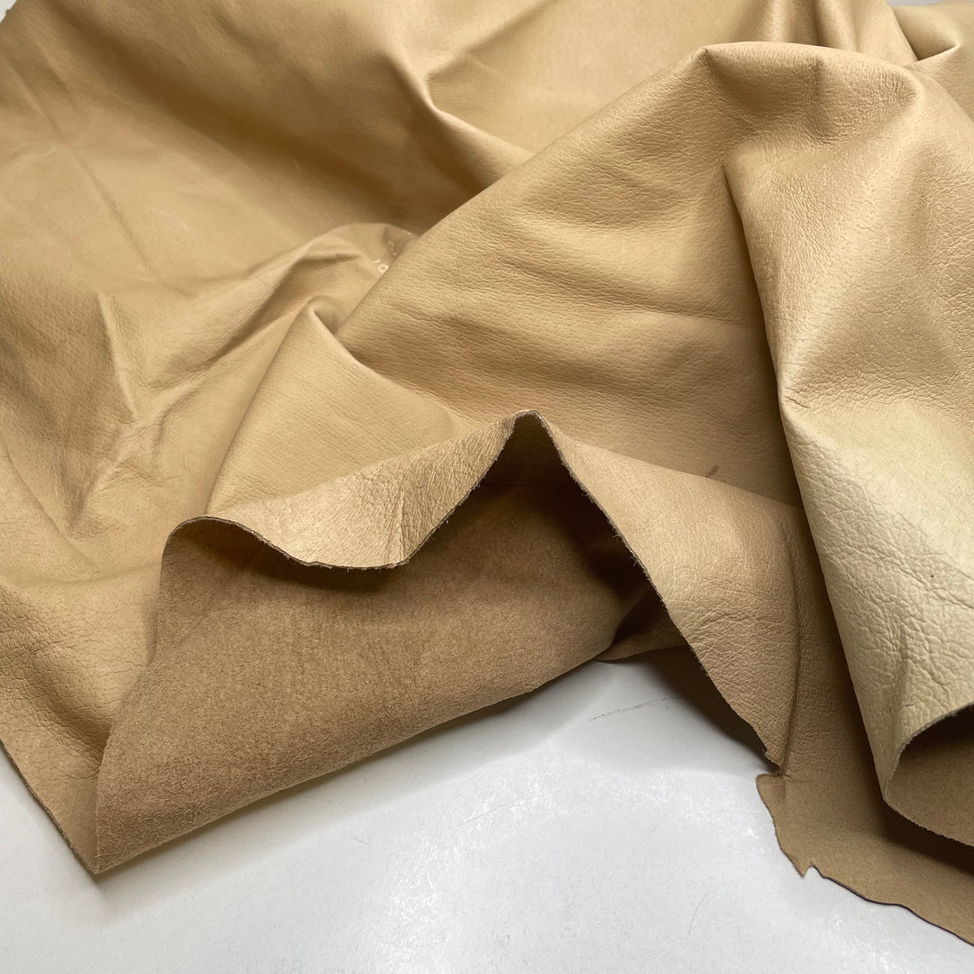 Long Lasting - Single Side Suede Leather Woven - Light Beige - 0.9M Bundle