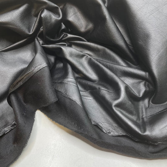 Peel Off Mask - Pleather Polyester Backing PU Knit - Black - 1.6M Bundle