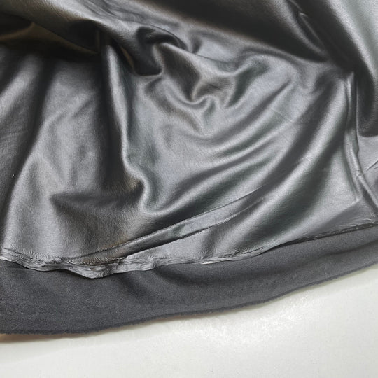 Peel Off Mask - Pleather Polyester Backing PU Knit - Black - 1.6M Bundle