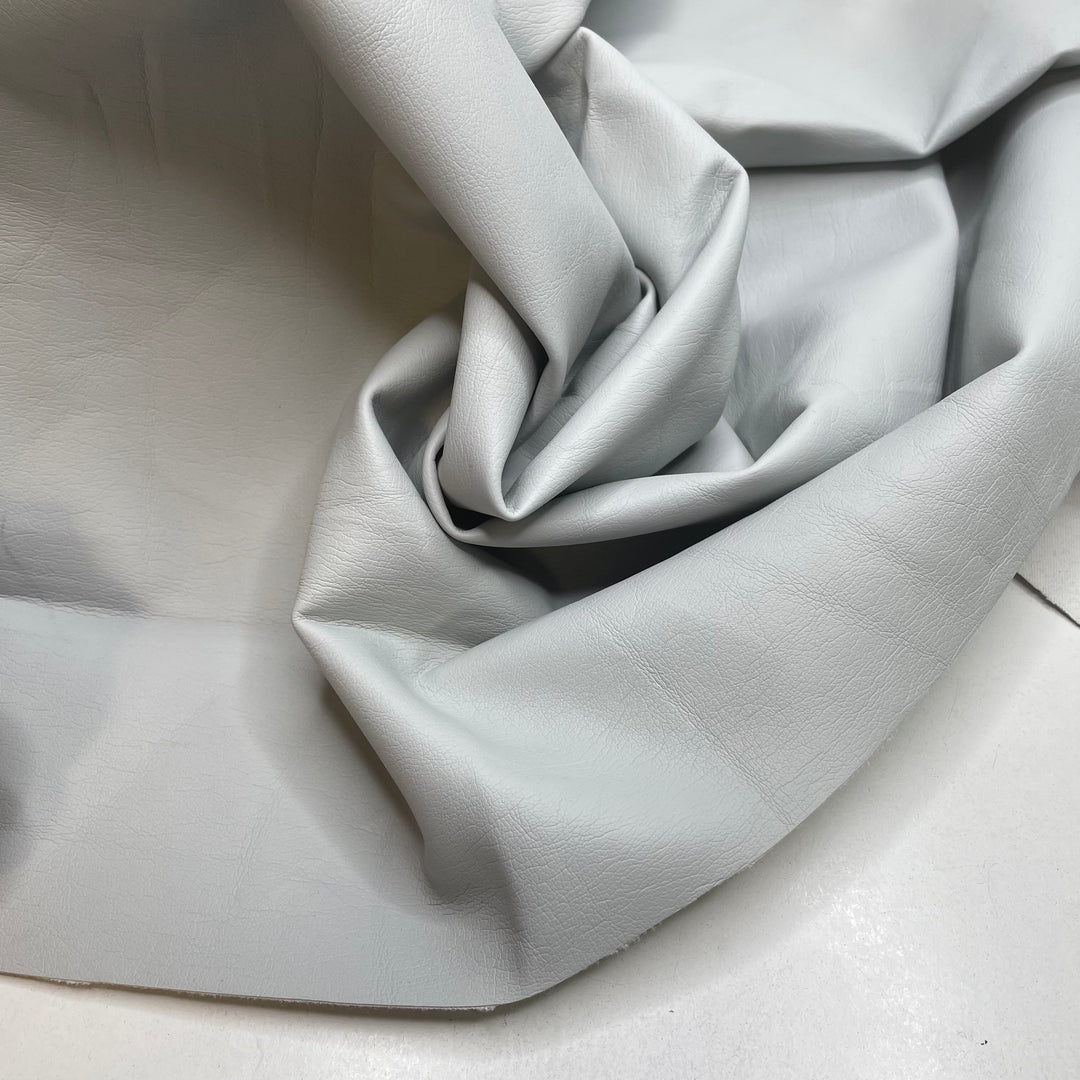 Vancouver Winter Sky - Waterproof Pleather Polyester Backing PU Knit - Light Grey/White - 2M Bundle