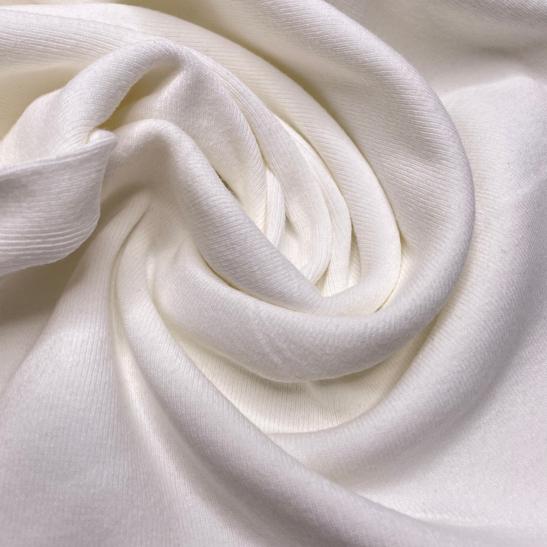 Spilled Milk - Tubular Rib Knit Cotton Blend Knit - White - Bundles