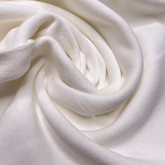 Spilled Milk - Tubular Rib Knit Cotton Blend Knit - White - Bundles