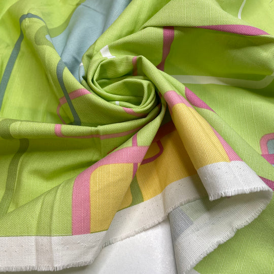 UB - Dont Be Square - Cotton Woven - Green Multi Geometric - 2.7M Bundle