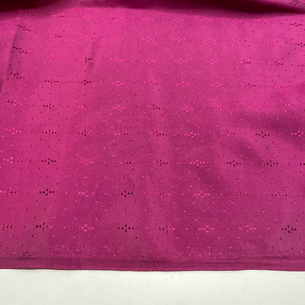 Analog - Satin Polyester Blend Woven - Burgundy Polka Dots - 4.4M Bundle