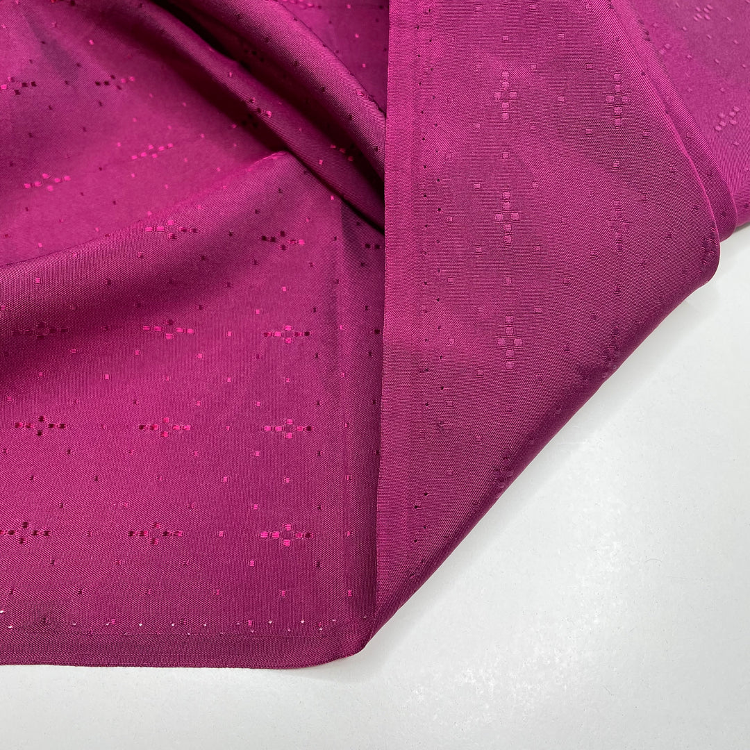 Analog - Satin Polyester Blend Woven - Burgundy Polka Dots - 4.4M Bundle