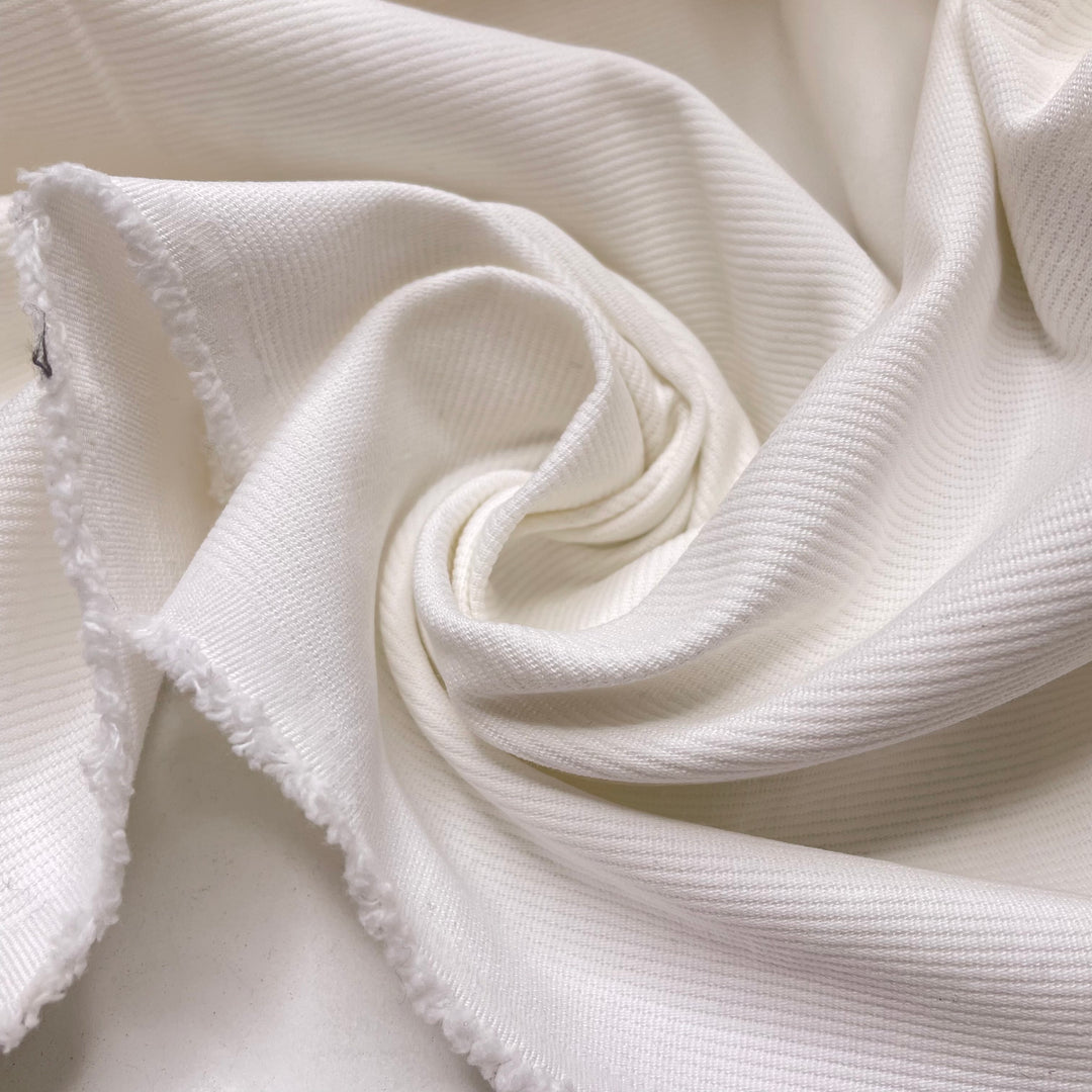 House Painter Overalls - Ribbed Texture Twill Weave Cotton Woven - White - 2.6M Bundle