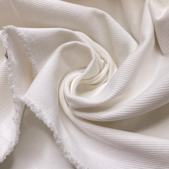 House Painter Overalls - Ribbed Texture Twill Weave Cotton Woven - White - 2.6M Bundle