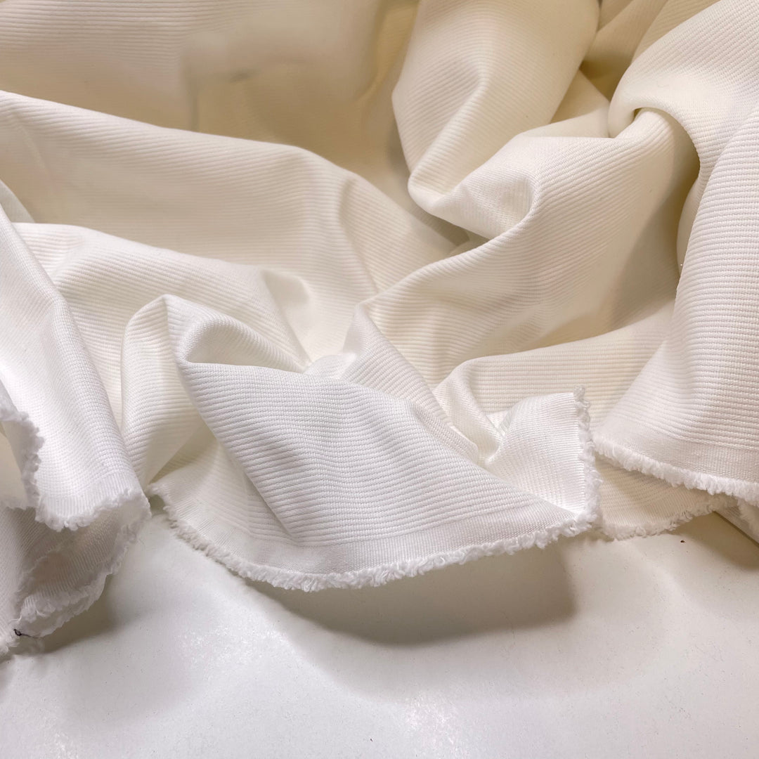 House Painter Overalls - Ribbed Texture Twill Weave Cotton Woven - White - 2.6M Bundle