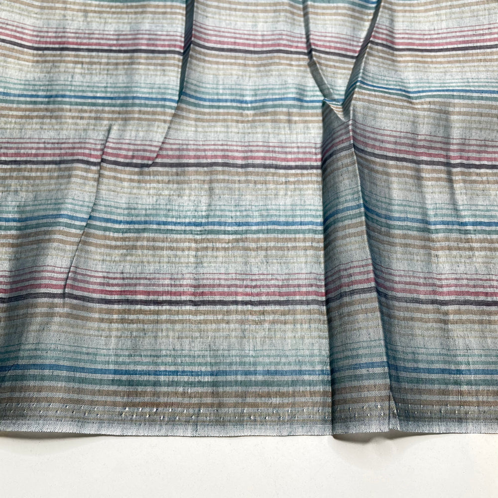 Tailor Made Custom Shirt - Voile Cotton Blend Woven - Grey Multi Stripes - 3.45M Bundle