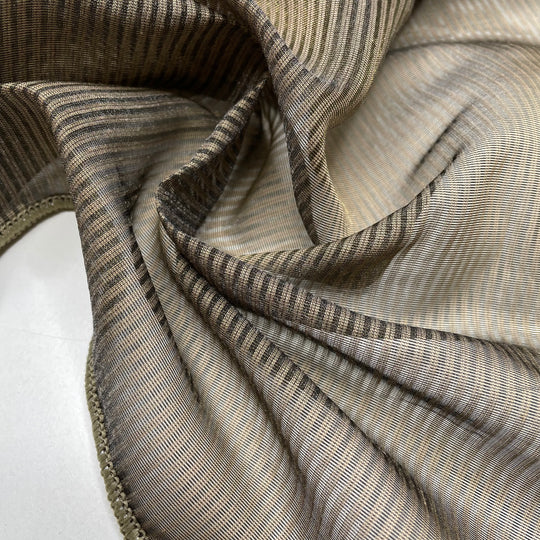Versace Vibes - Poly Woven - Brown Pinstripe - Bundles