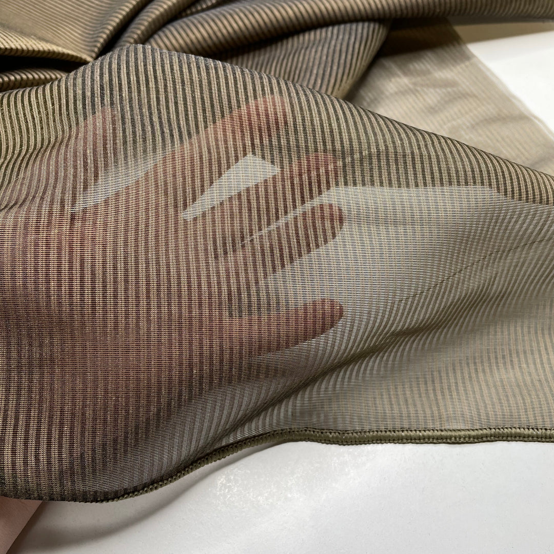 Versace Vibes - Poly Woven - Brown Pinstripe - Bundles