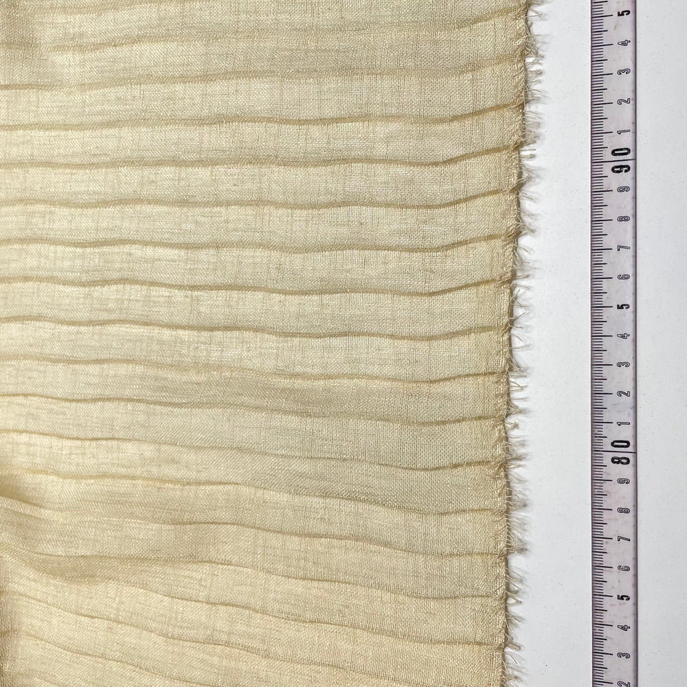 Sandman - Pleated Gauze Poly Woven - Light Beige - 1.3M Bundle