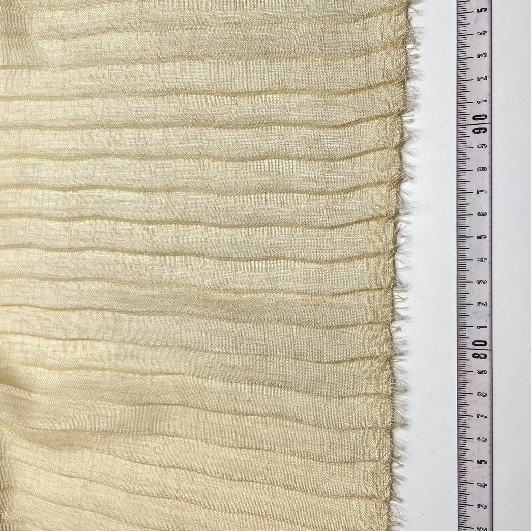Sandman - Pleated Gauze Poly Woven - Light Beige - 1.3M Bundle