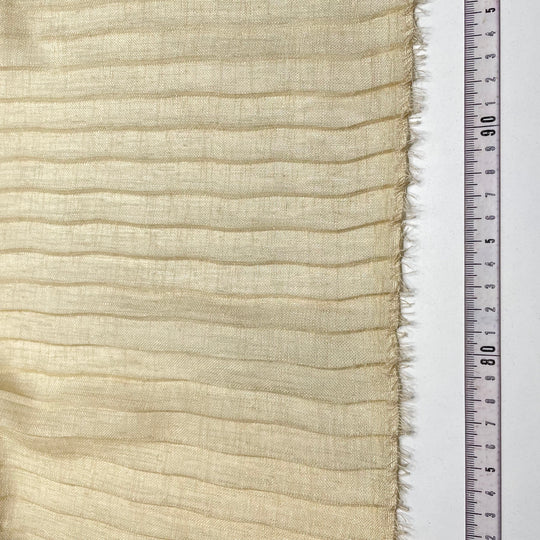 Sandman - Pleated Gauze Poly Woven - Light Beige - 1.3M Bundle
