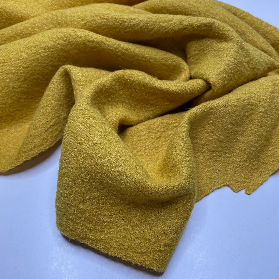 Delilah - Boiled Wool Wool Woven - Yellow - 0.45M Bundle
