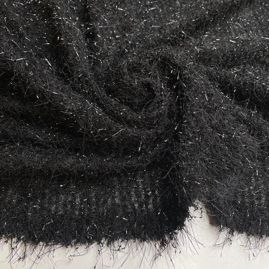 UB - Ostentatious Emu - Medium Hair Poly Knit - Black - 1.1M Bundle