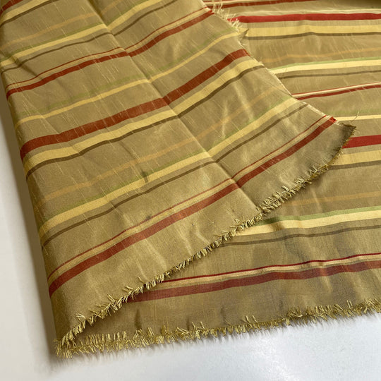 UB - Make An Impression - Taffeta Poly Woven - Beige Multi Stripes - 1.8M Bundle