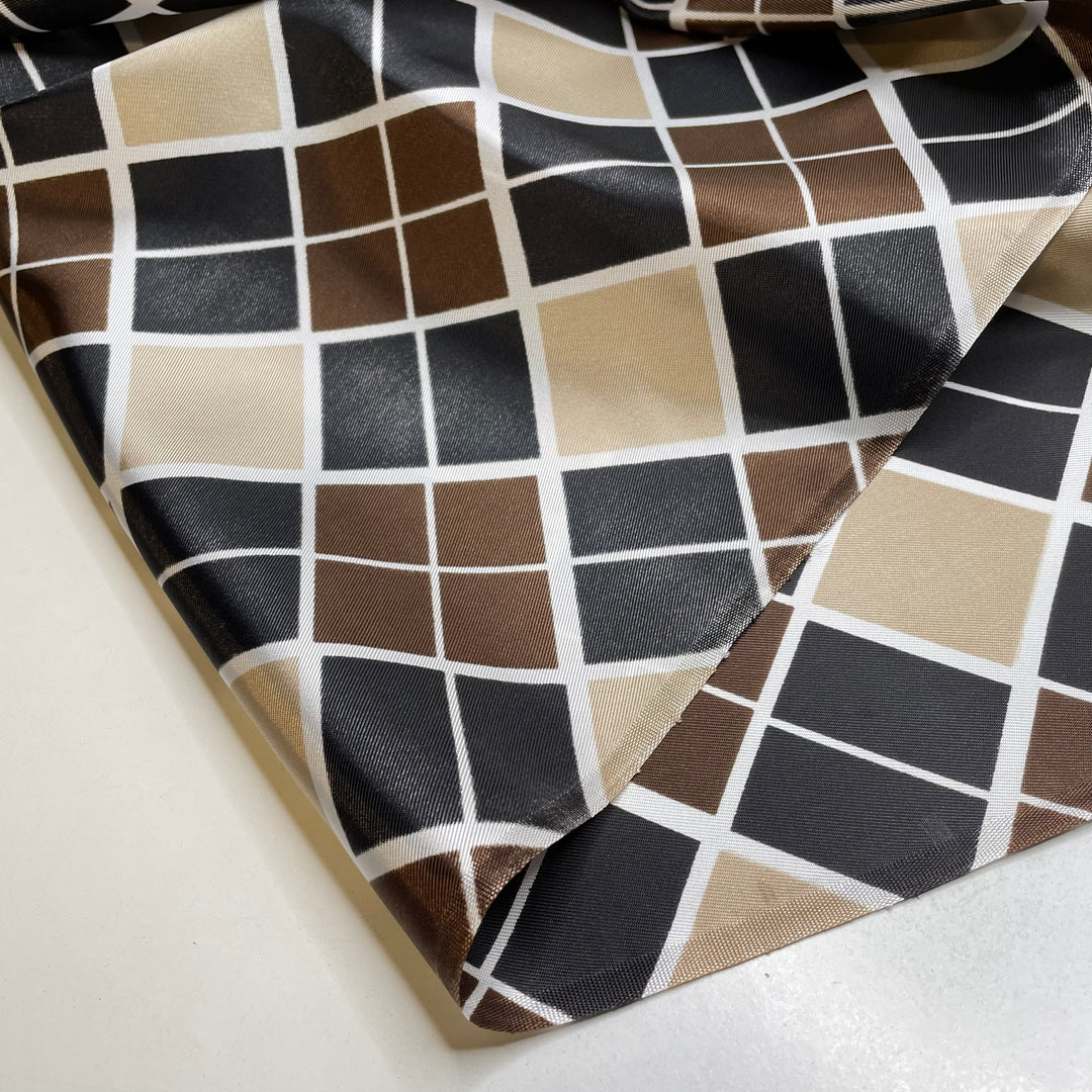 UB - Window To The Soul - Fire Retardent Acetate Woven - Black Multi Geometric - 2.95M Bundle
