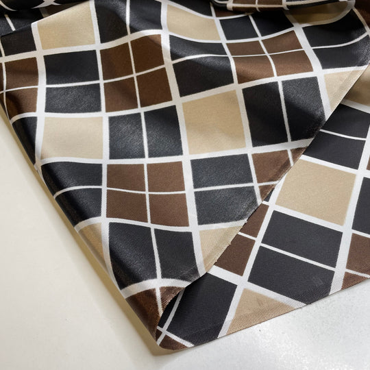UB - Window To The Soul - Fire Retardent Acetate Woven - Black Multi Geometric - 2.95M Bundle