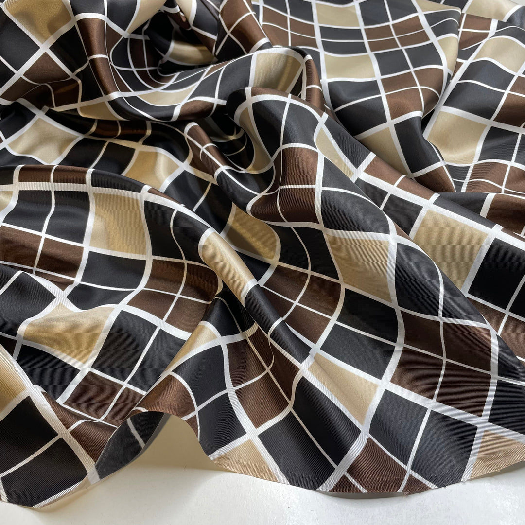 UB - Window To The Soul - Fire Retardent Acetate Woven - Black Multi Geometric - 2.95M Bundle