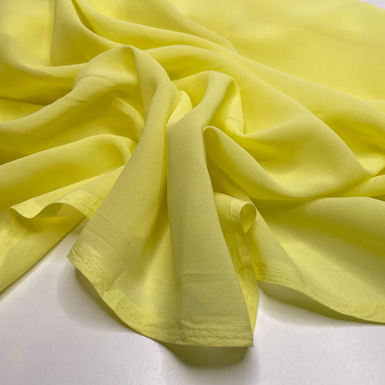 High In The Sky - Chiffon Poly Woven - Light Yellow - 2.35M Bundle