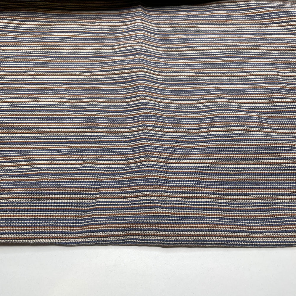 How Much Wood Could A Woodchuck Chuck - Twill Weave Cotton Blend Woven - Blue Multi Stripes - 1.5M Bundle