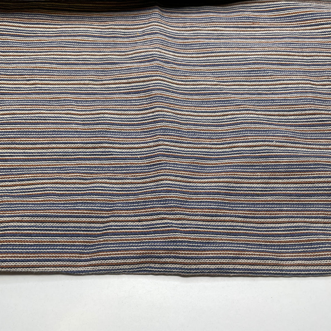 How Much Wood Could A Woodchuck Chuck - Twill Weave Cotton Blend Woven - Blue Multi Stripes - 1.5M Bundle