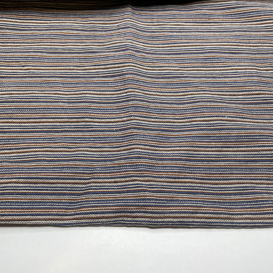 How Much Wood Could A Woodchuck Chuck - Twill Weave Cotton Blend Woven - Blue Multi Stripes - 1.5M Bundle