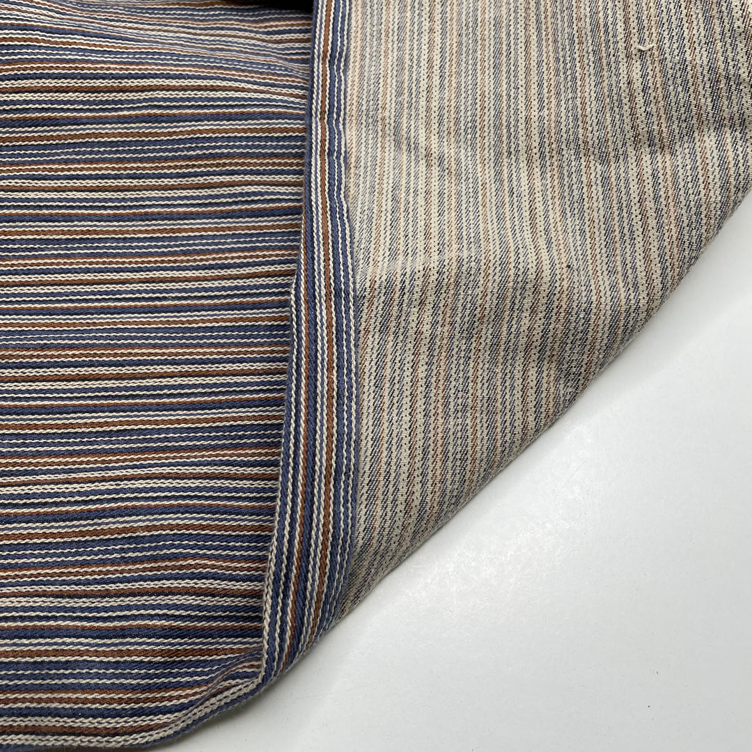 How Much Wood Could A Woodchuck Chuck - Twill Weave Cotton Blend Woven - Blue Multi Stripes - 1.5M Bundle