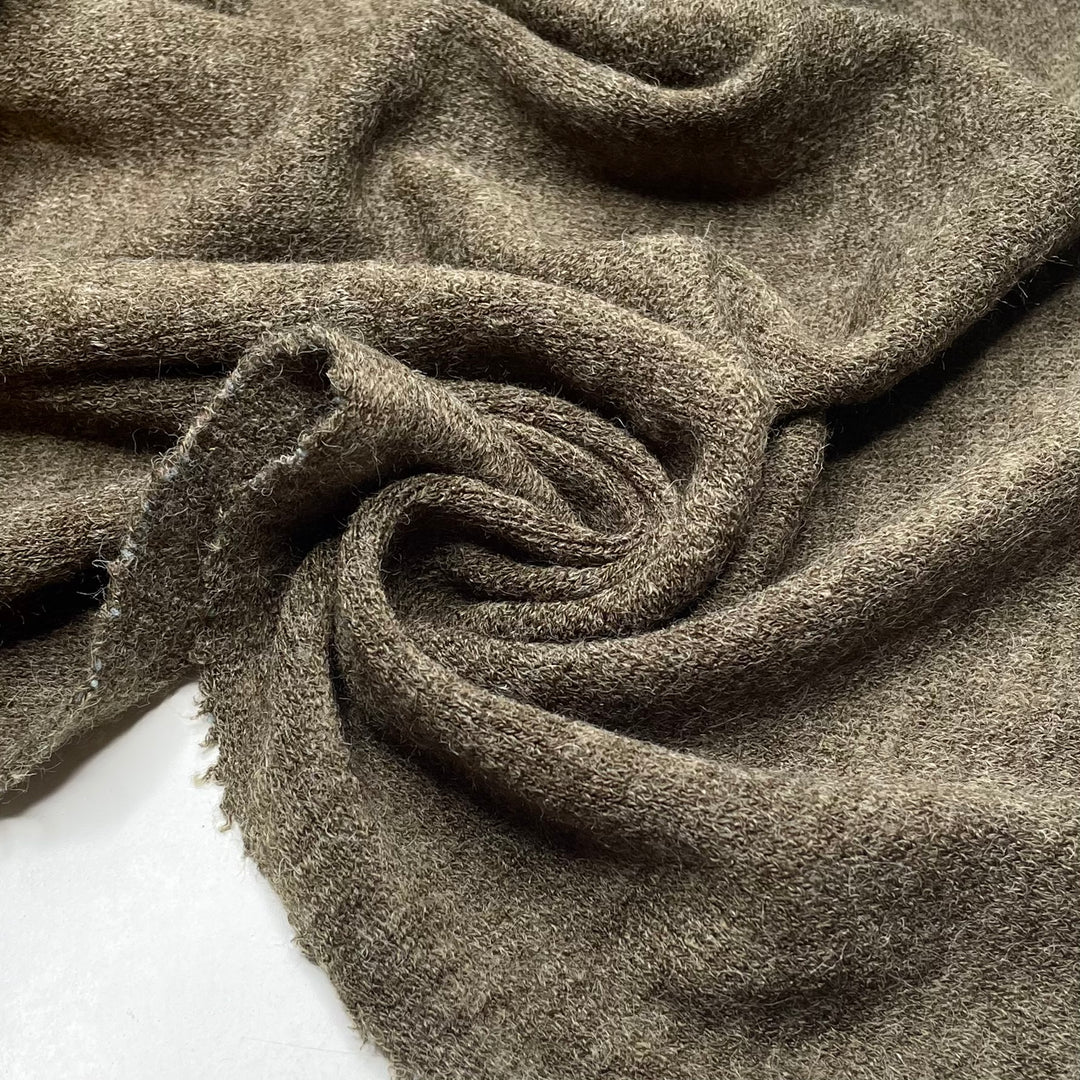 Chocolate Super Fluff - Rib Knit Acrylic Blend Knit - Brown - Bundles