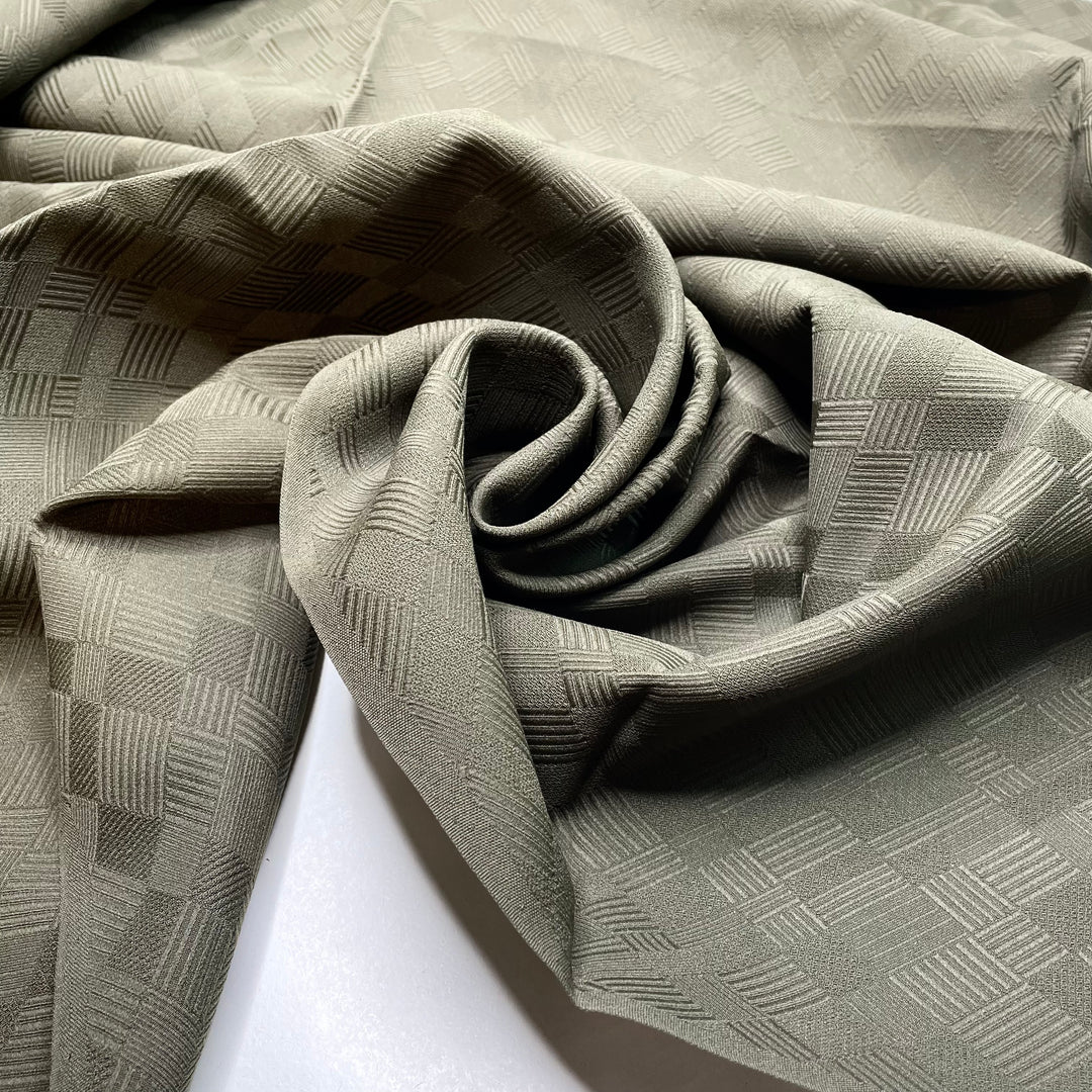 At The Forest Edge - Poly Woven - Dark Green Geometric - 1.6M Bundle