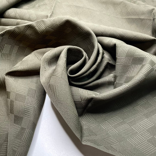 At The Forest Edge - Poly Woven - Dark Green Geometric - 1.6M Bundle