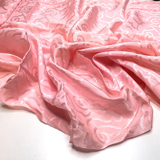 On Cloud 9 - Satin Silk Woven - Light Pink Clouds - 5.2M Bundle