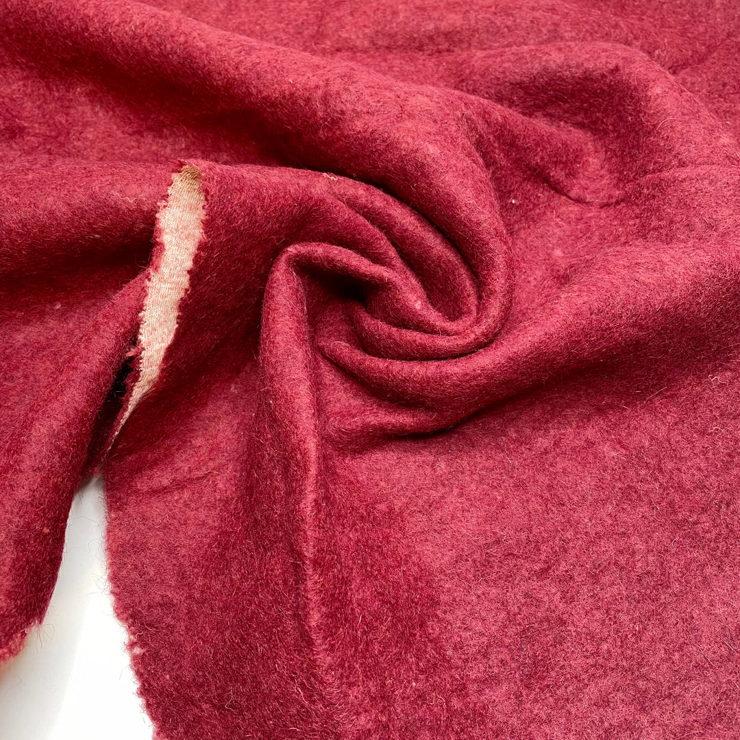 Wrapped Up In Love - Vintage Felt With Knit Backing Wool/Cotton Knit - Burgundy - 3.6M Bundle
