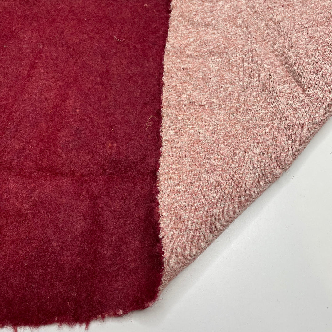 Wrapped Up In Love - Vintage Felt With Knit Backing Wool/Cotton Knit - Burgundy - 3.6M Bundle