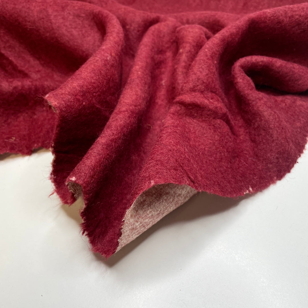 Wrapped Up In Love - Vintage Felt With Knit Backing Wool/Cotton Knit - Burgundy - 3.6M Bundle