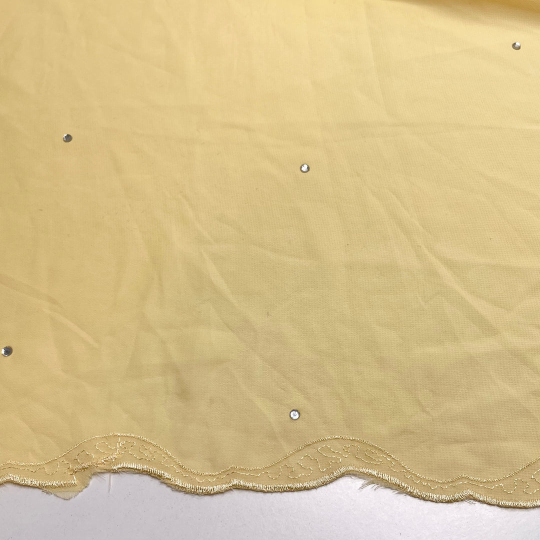 La Douceur - Bedazzled Chiffon Poly Woven - Light Yellow - 1.5M Bundle
