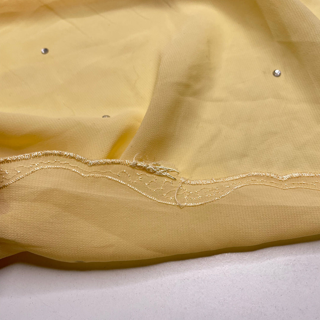 La Douceur - Bedazzled Chiffon Poly Woven - Light Yellow - 1.5M Bundle