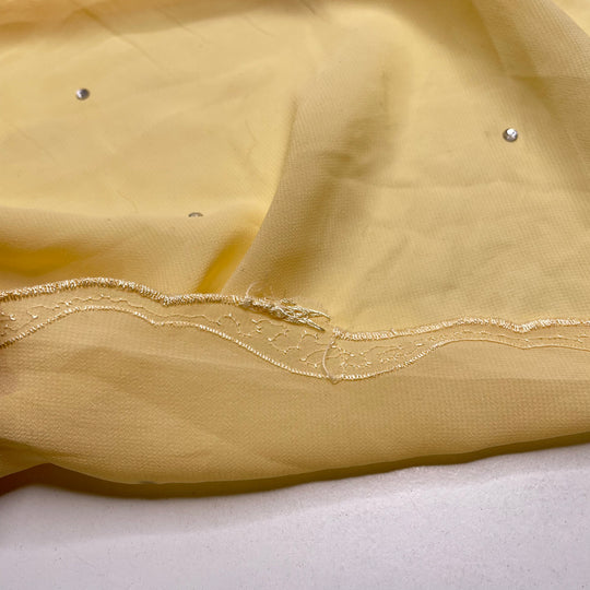 La Douceur - Bedazzled Chiffon Poly Woven - Light Yellow - 1.5M Bundle
