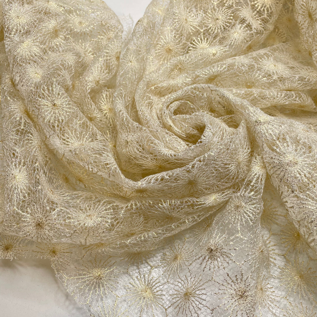Good Morning Starshine - Lace Cotton Woven - Cream Floral - 2M Bundle