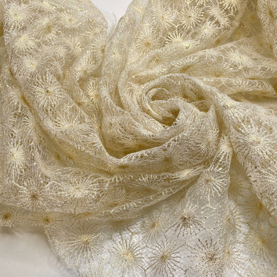 Good Morning Starshine - Lace Cotton Woven - Cream Floral - 2M Bundle