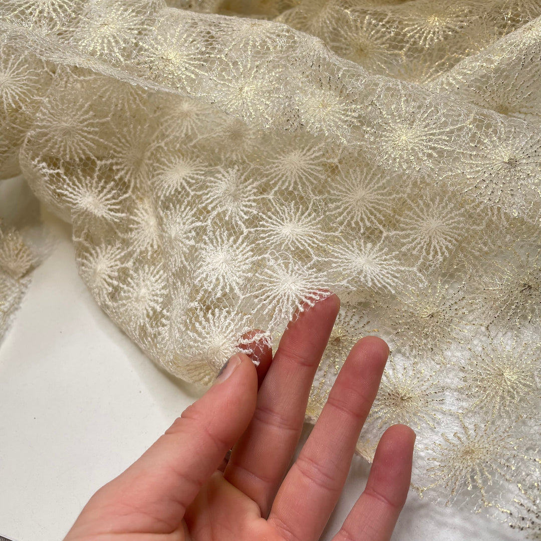Good Morning Starshine - Lace Cotton Woven - Cream Floral - 2M Bundle