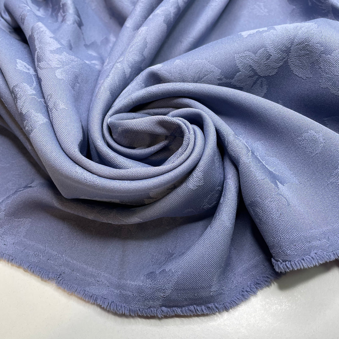 UB - Let Yourself Just Be - Jacquard Crepe Synthetic Blend Woven - Blue Floral - 2.6M Bundle
